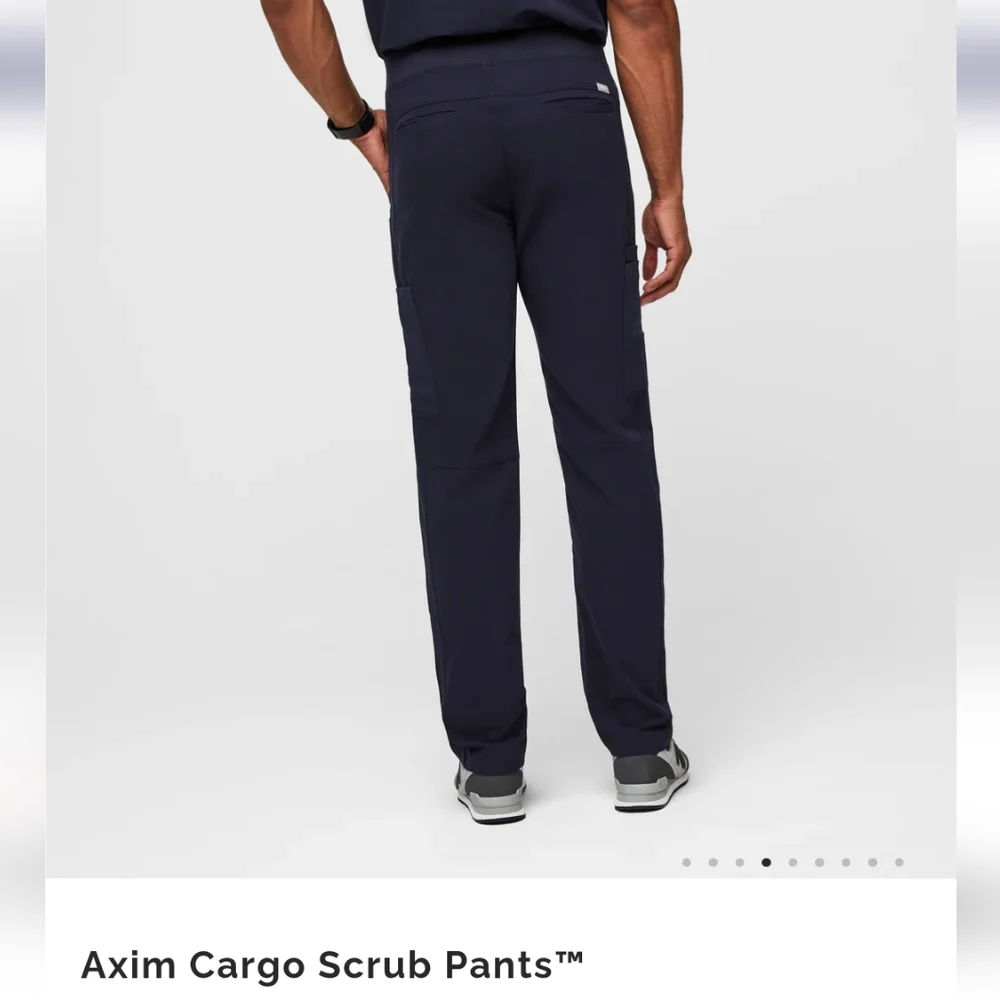 Men's Navy Figs Axim Cargo Scrub Pants